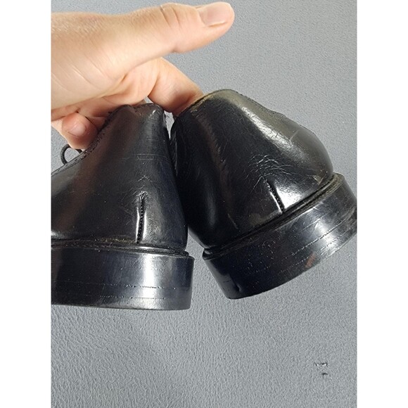 Dimitri Shoes Mens Size 11 Black Leather Made in Italy Cap Toe Dress Hand Made - Picture 10 of 12